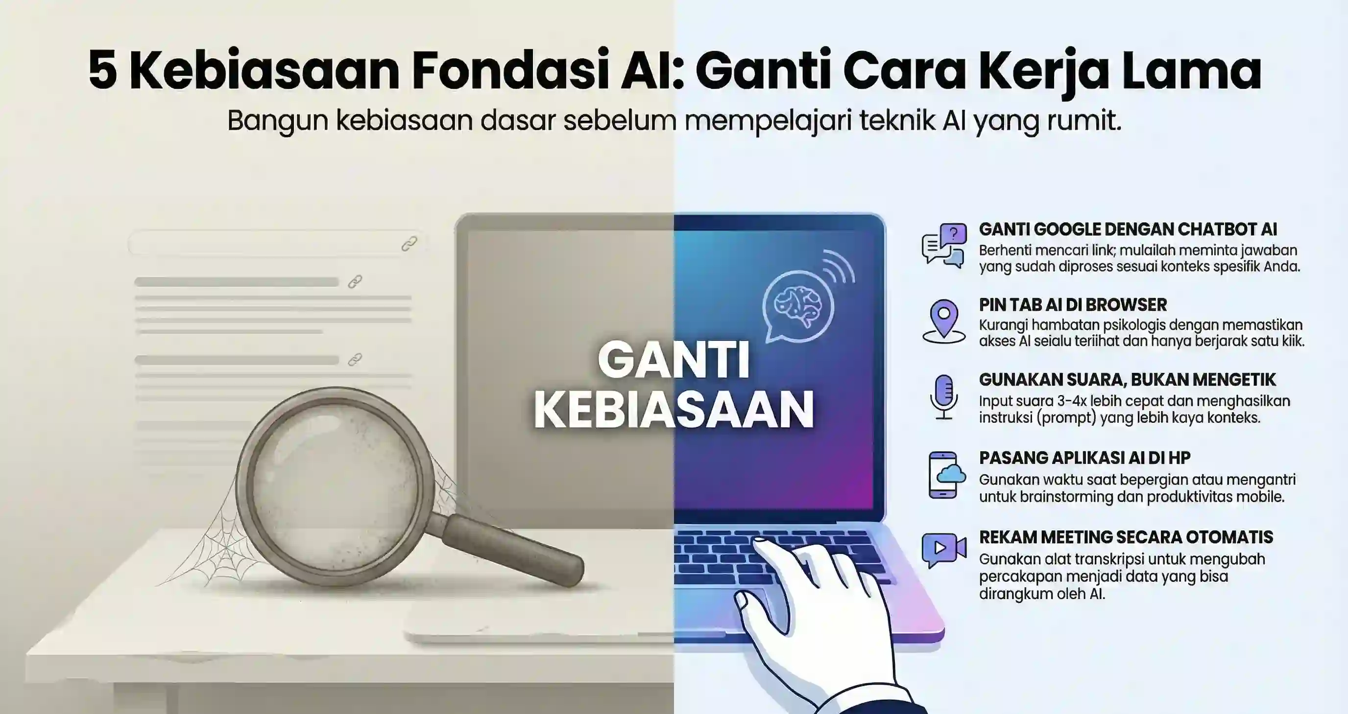 5 Kebiasaan Wajib Sebelum Mulai Belajar AI
